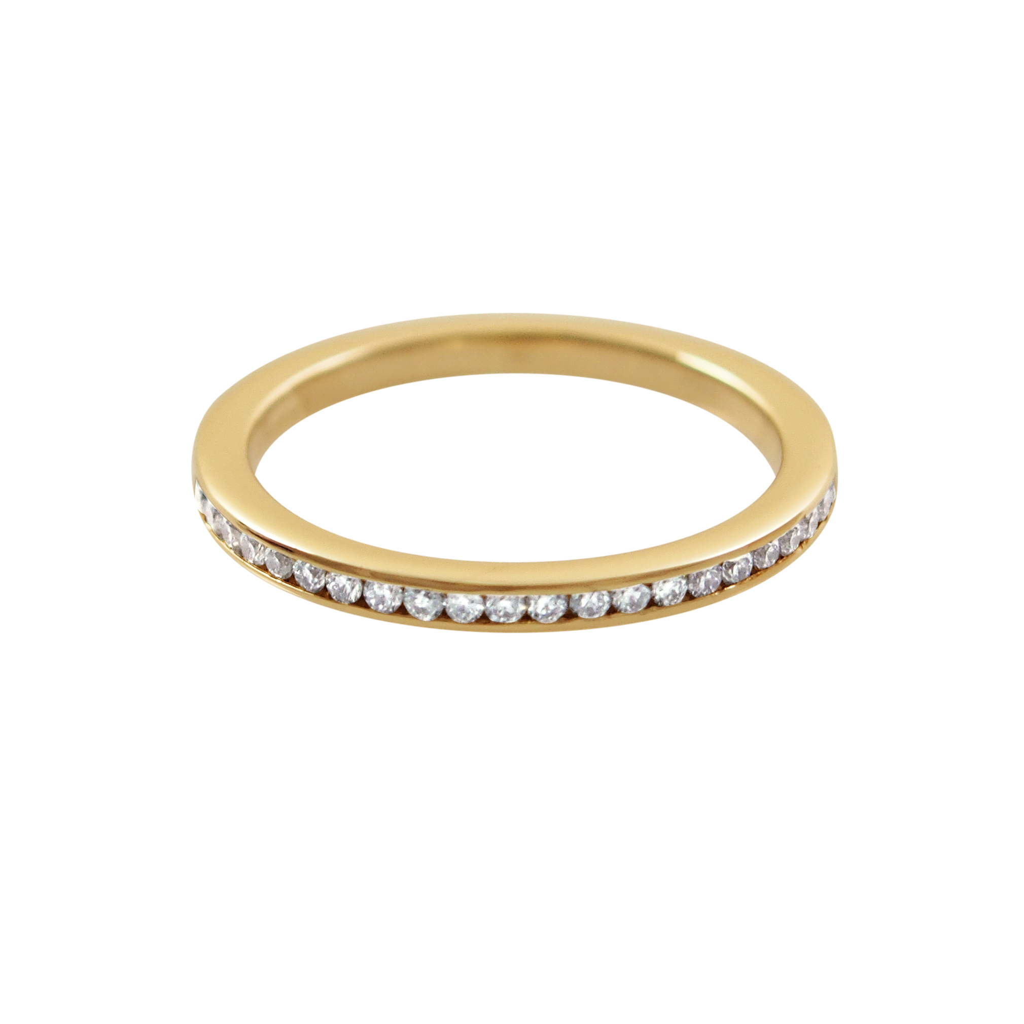 INWAVES - 9ct Yellow Gold Diamond Eternity Ring | Handmade Hallmark