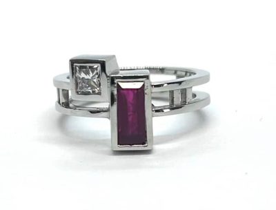 Mondrian ruby and diamond ring 2